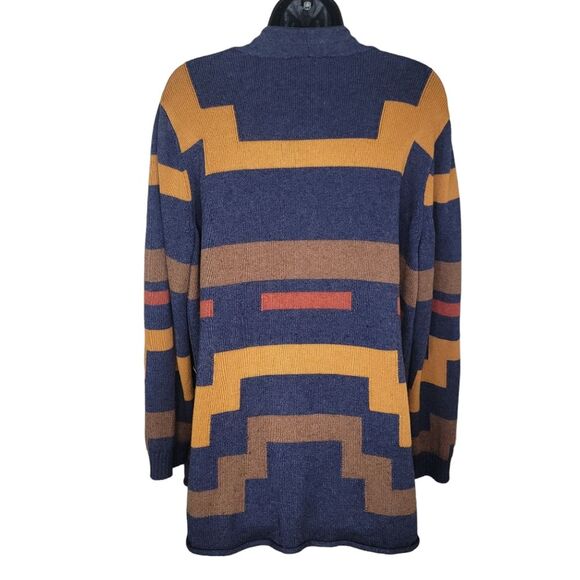 Pendleton Cardigan Imnaha Southwestern Print Wool Blend Sweater Size Petite Lrg - Picture 2 of 6